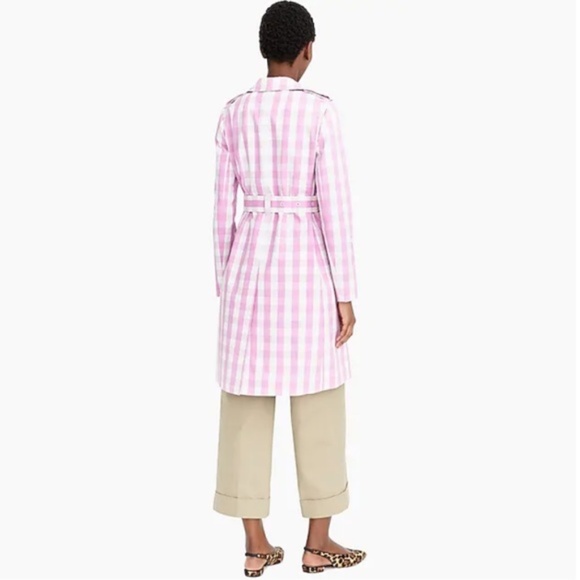 J.Crew 2011 Icon Oversize Gingham Trench Coat - Picture 5 of 5